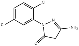 3-アミノ-1-(2,5-ジクロロフェニル)-5-ピラゾロン 化学構造式