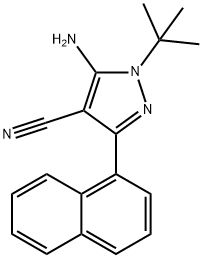 5-AMINO-3-(1-NAPHTHYL)-4-CYANO-1-TERT-BUTYLPYRAZOLE Structure