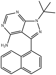 4-AMINO-1-TERT-BUTYL-3-(1'-NAPHTHYL)PYRAZOLO[3,4-D]PYRIMIDINE Structure