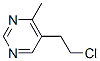 Pyrimidine, 5-(2-chloroethyl)-4-methyl- (8CI) 结构式