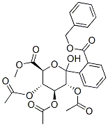 Methyl 1-((2-Benzyloxycarbonxyl)phenyl)-2,3,4-tri-O-acetyl--D-glucopyranuronate Struktur