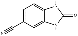 2,3-DIHYDRO-2-OXO-1H-BENZIMIDAZOLE-5-CARBONITRILE 化学構造式