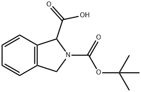 (R,S)-BOC-1,3-二氢-2H-异吲哚羧酸 结构式