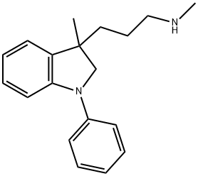 2,3-ジヒドロ-N,3-ジメチル-1-フェニル-1H-インドール-3-プロパン-1-アミン 化学構造式