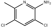 2-アミノ-3,5-ジクロロ-6-メチルピリジン 化学構造式