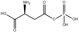 L-アスパラギン酸4-ホスホノ 化学構造式