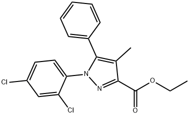 1-(2,4-Dichlorophenyl)-4-Methyl-5-phenyl-1H-pyrazole-3-carboxylic Acid Ethyl Ester Struktur