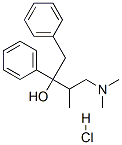 alpha-[2-(dimethylamino)-1-methylethyl]-alpha-phenylphenethyl alcohol hydrochloride 结构式