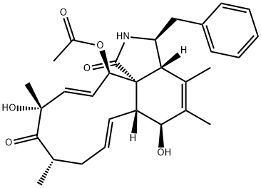 7(S),18-Dihydroxy-16(S),18(R)-dimethyl-10-phenyl[11]cytochalasa-5,13(E),19(E)-trien-1,17-dion-21(R)-acetat
