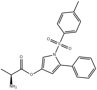3-(N-对甲磺酰-L-丙氨酰氧基)-5-苯基吡咯,221446-55-5,结构式