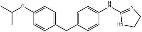 4,5-DIHYDRO-N-[4-[[4-(1-METHYLETHOXY)PHENYL]METHYL]PHENYL]-1H-IMIDAZOL-2-AMINE Structure