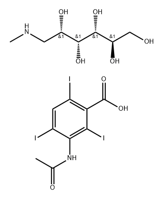 3-acetamido-2,4,6-triiodo-benzoate 结构式