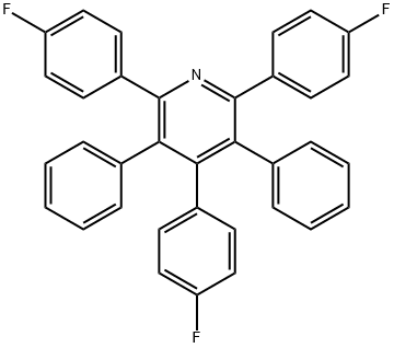 3,5-Diphenyl-2,4,6-tris(p-fluorophenyl)pyridine 结构式