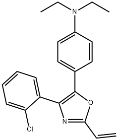 4-[4-(2-chlorophenyl)-2-vinyloxazol-5-yl]-N,N-diethylaniline Structure