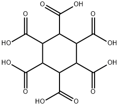 1,2,3,4,5,6-シクロヘキサンヘキサカルボン酸一水和物 化学構造式