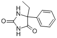 2,4-Imidazolidinedione, 5-ethyl-5-phenyl-, (+-)- Structure