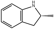 (2R)-2,3-ジヒドロ-2-メチル-1H-インドール 化学構造式