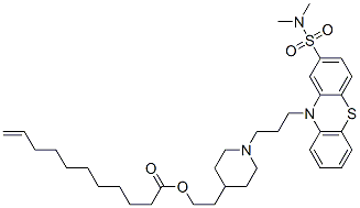 2-[1-[3-[2-[(dimethylamino)sulphonyl]-10H-phenothiazin-10-yl]propyl]-4-piperidyl]ethyl undec-10-enoate Structure