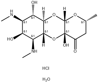 スペクチノマイシン二塩酸塩五水和物 化学構造式