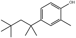 2-メチル-4-(1,1,3,3-テトラメチルブチル)フェノール 化学構造式