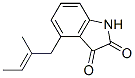 1H-Indole-2,3-dione, 4-(2-methyl-2-butenyl)- (9CI) 结构式