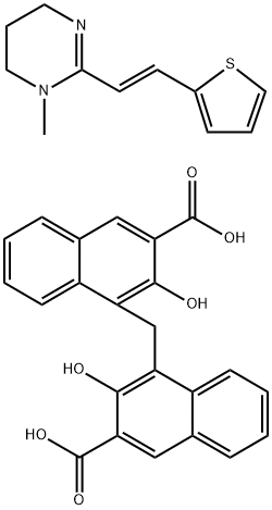 ピランテルパモ酸塩 化学構造式