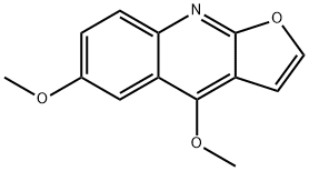 4,6-ジメトキシフロ[2,3-b]キノリン 化学構造式