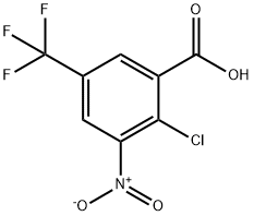 2-氯-3-硝基-5-(三氟甲基)苯甲酸, 22227-59-4, 结构式