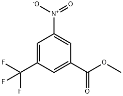 3-ニトロ-5-(トリフルオロメチル)安息香酸メチル 化学構造式