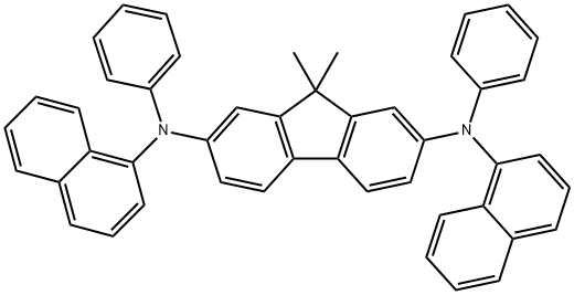 9,9-Dimethyl-2,7-bis[N-(1-naphthyl)-N-phenylamino]fluorene Struktur