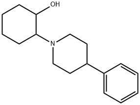 2-(4-フェニル-1-ピペリジニル)シクロヘキサノール 化学構造式