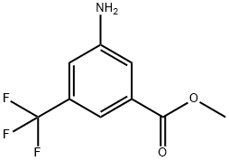 3-氨基-5-三氟甲基苯甲酸甲酯 结构式