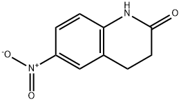 3,4-ジヒドロ-6-ニトロ-2(1H)-キノリノン 化学構造式