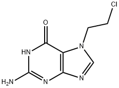 7-(beta-chloroethyl)guanine Structure