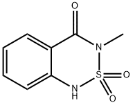 3-メチル-3,4-ジヒドロ-4-オキソ-1H-2,1,3-ベンゾチアジアジン2,2-ジオキシド 化学構造式