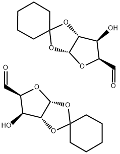 1,2-O-环亚乙基-Α-D-木五糖二醛-1,4-呋喃糖 结构式