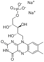 Riboflavin 5'-(dihydrogen phosphate), sodium salt  Struktur