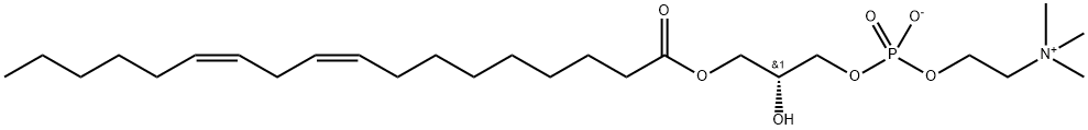 1-亚油酰-2-羟基-SN-甘油-3-卵磷脂,22252-07-9,结构式