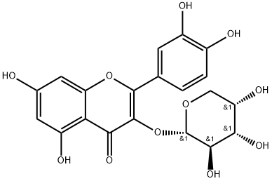 22255-13-6 2-(3,4-ジヒドロキシフェニル)-3-(α-L-アラビノピラノシルオキシ)-5,7-ジヒドロキシ-4H-1-ベンゾピラン-4-オン