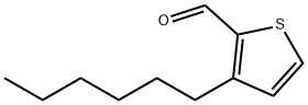 2-噻吩甲醛, 3-己基- 结构式