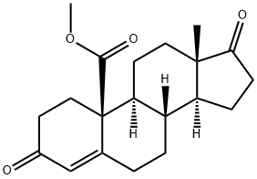3,17-ジオキソ-4-アンドロステン-19-酸メチル 化学構造式