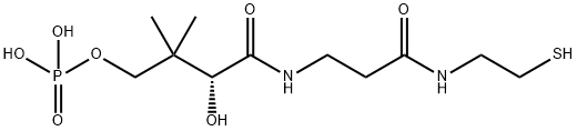 [3-hydroxy-2,2-dimethyl-3-[2-(2-sulfanylethylcarbamoyl)ethylcarbamoyl]propoxy]phosphonic acid Structure