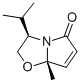 (3R-CIS)-(-)-2,3-ジヒドロ-3-イソプロピル-7A-メチルピロロ-〔2,1-B〕オキサゾール-5(7AH)-オン 化学構造式