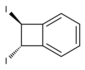 trans-1,2-Diiodo-1,2-dihydrobenzocyclobutene Structure