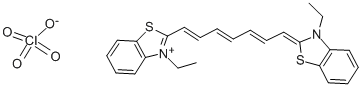 2-[7-[3-エチルベンゾチアゾール-2(3H)-イリデン]-1,3,5-ヘプタトリエニル]-3-エチルベンゾチアゾール-3-イウム 化学構造式