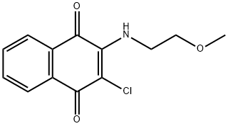 2-氯-3-((2-甲氧基乙基)氨基)萘-1,4-二酮 结构式