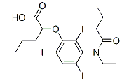 2-[[3-(N-Ethylbutanoylamino)-2,4,6-triiodophenyl]oxy]hexanoic acid Structure