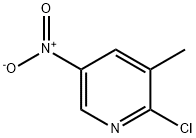 2-クロロ-3-メチル-5-ニトロピリジン 化学構造式