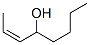 (Z)-2-オクテン-4-オール 化学構造式