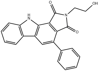 2-(2-Hydroxyethyl)-4-phenylpyrrolo[3,4-a]carbazole-1,3(2H,10H)-dione Structure
